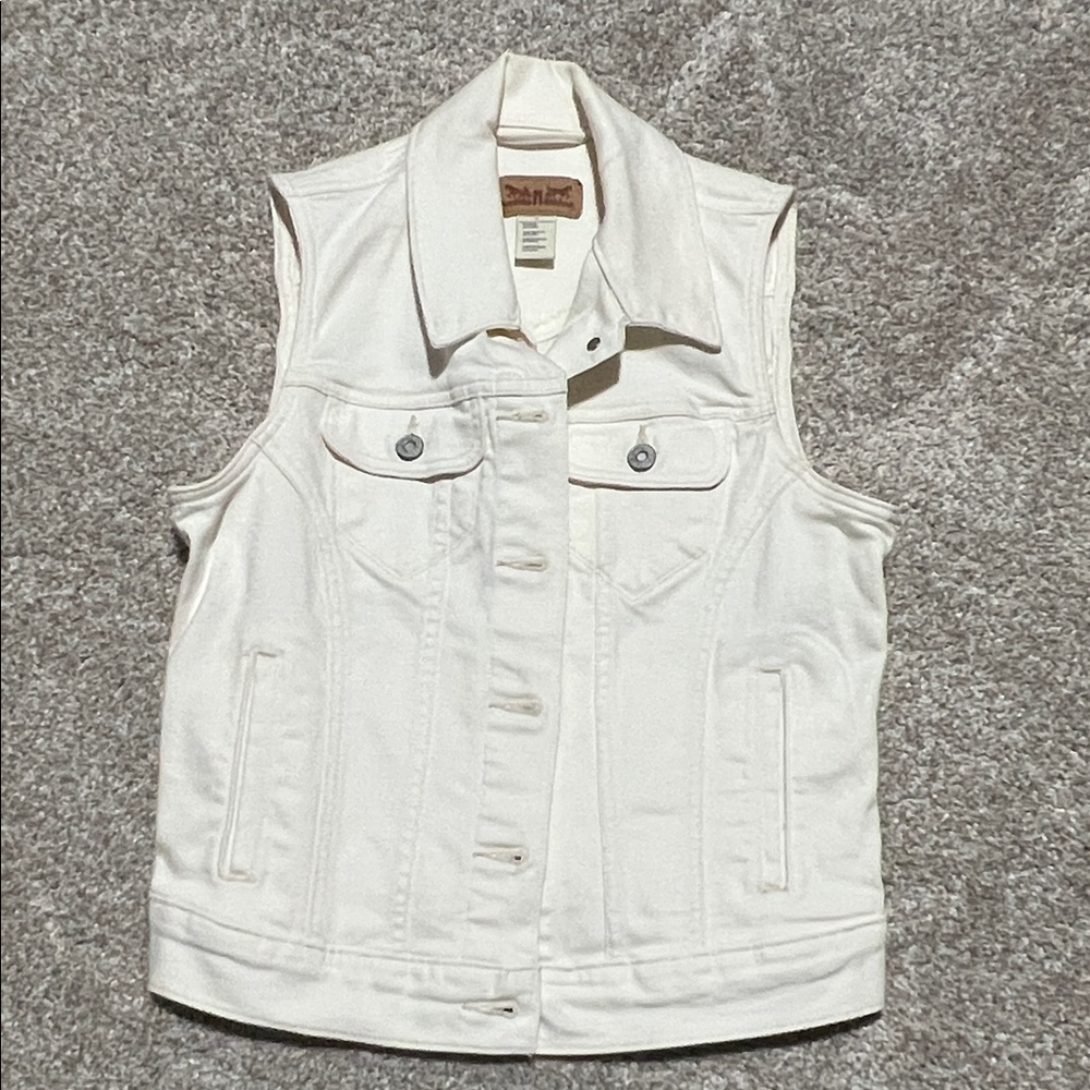 White Denim Levi Strauss & co.  Vest